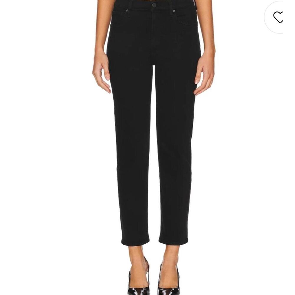 Citizens of Humanity Caia High Rise Straight Jeans - Plush Black